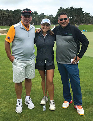 Don and Chris with Lauren at the Pure Insurance Championship